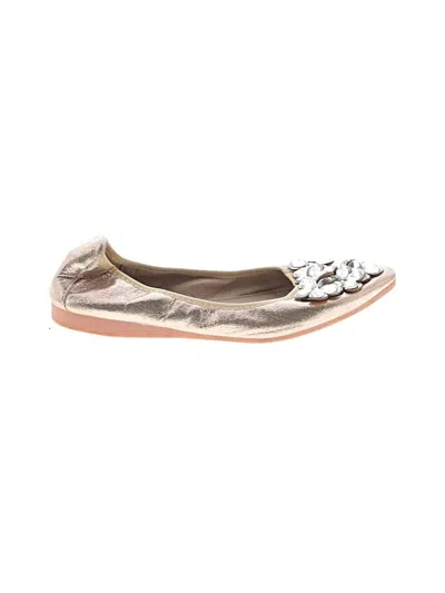 Pre-owned Assorted Brands Flats In Silver