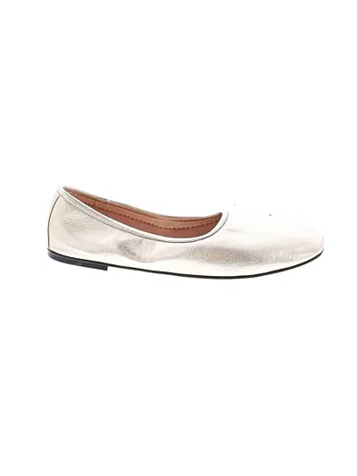 Pre-owned Assorted Brands Flats In Silver