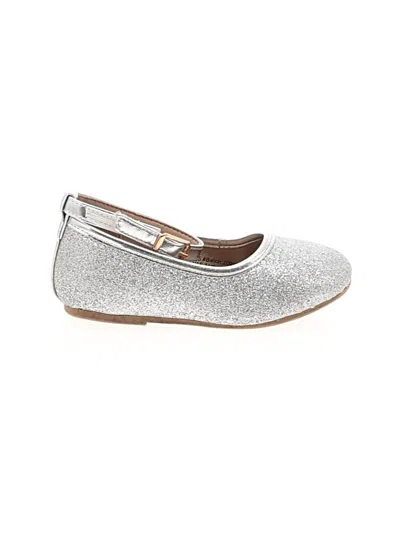Pre-owned Assorted Brands Kids' Flats In Silver