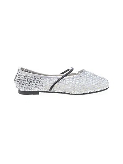 Pre-owned Assorted Brands Flats In Silver
