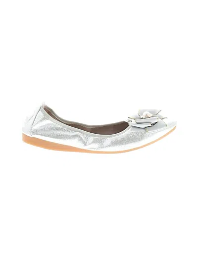 Pre-owned Assorted Brands Flats In Silver