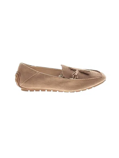 Pre-owned Assorted Brands Flats In Tan