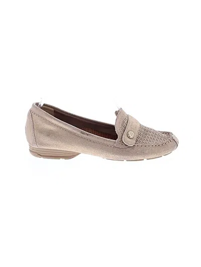 Pre-owned Assorted Brands Flats In Tan