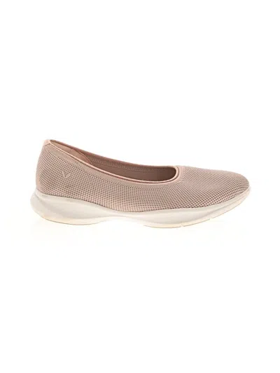 Pre-owned Assorted Brands Flats In Tan