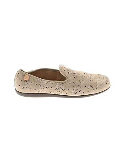 Pre-owned Assorted Brands Flats In Tan