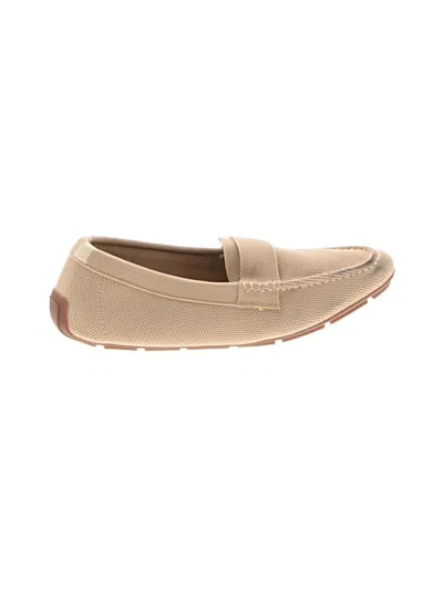 Pre-owned Assorted Brands Flats In Tan
