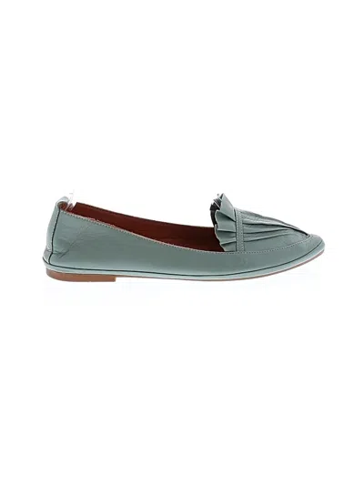 Pre-owned Assorted Brands Flats In Teal