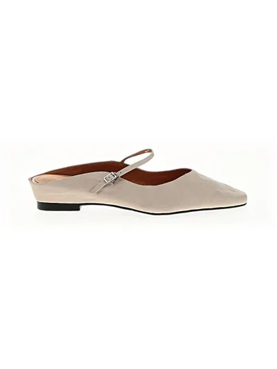 Pre-owned Assorted Brands Flats In White