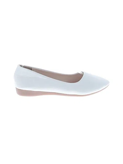 Pre-owned Assorted Brands Flats In White