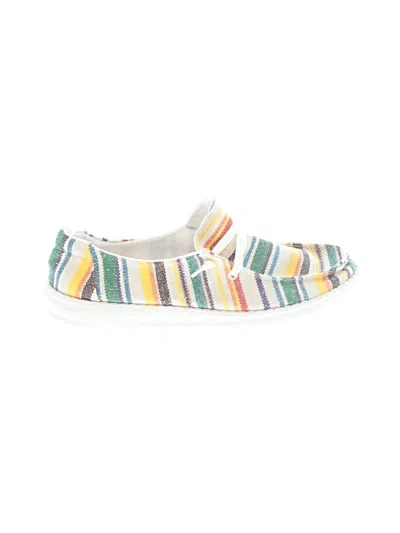 Pre-owned Assorted Brands Flats In White