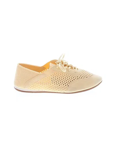 Pre-owned Assorted Brands Flats In Yellow