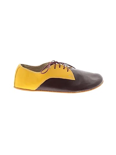 Pre-owned Assorted Brands Flats In Yellow
