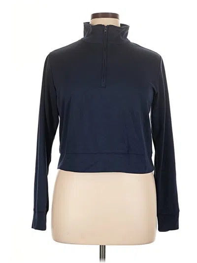 Pre-owned Assorted Brands Fleece Jacket In Blue