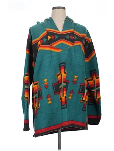 Pre-owned Assorted Brands Fleece Jacket In Blue