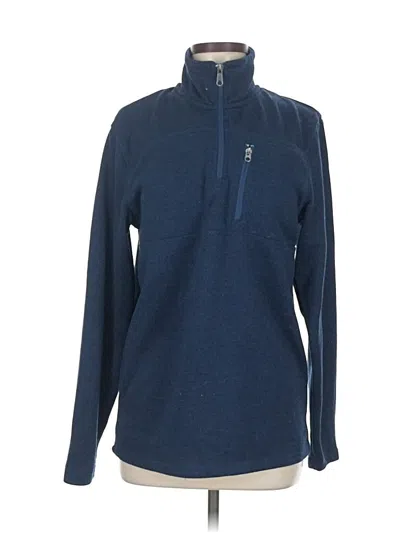Pre-owned Assorted Brands Fleece Jacket In Blue