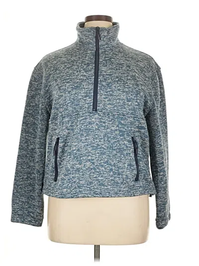 Pre-owned Assorted Brands Fleece Jacket In Blue