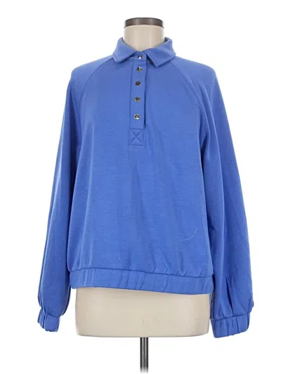 Pre-owned Assorted Brands Fleece Jacket In Blue
