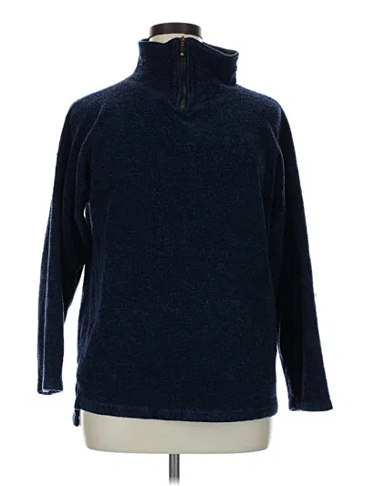 Pre-owned Assorted Brands Fleece Jacket In Blue