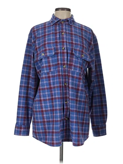 Pre-owned Assorted Brands Fleece Jacket In Blue