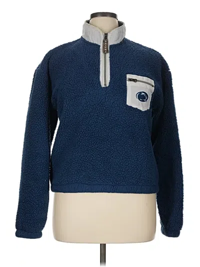 Pre-owned Assorted Brands Fleece Jacket In Blue