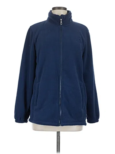 Pre-owned Assorted Brands Fleece Jacket In Blue