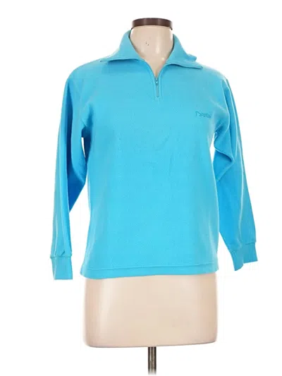 Pre-owned Assorted Brands Fleece Jacket In Blue