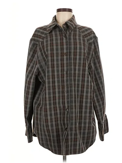 Pre-owned Assorted Brands Fleece Jacket In Brown