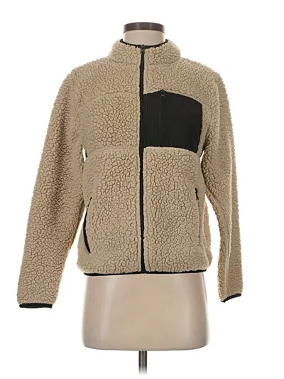 Pre-owned Assorted Brands Fleece Jacket In Brown