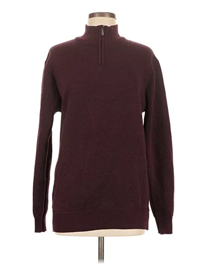 Pre-owned Assorted Brands Fleece Jacket In Burgundy