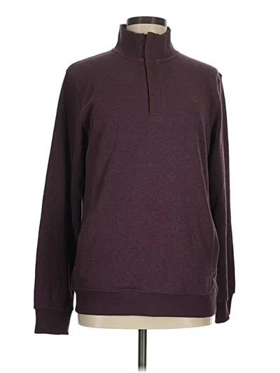 Pre-owned Assorted Brands Fleece Jacket In Burgundy