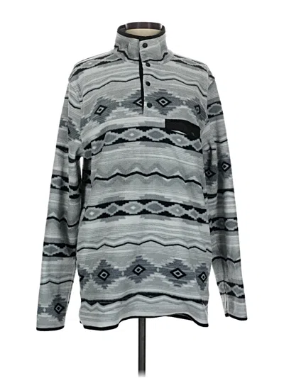 Pre-owned Assorted Brands Fleece Jacket In Gray