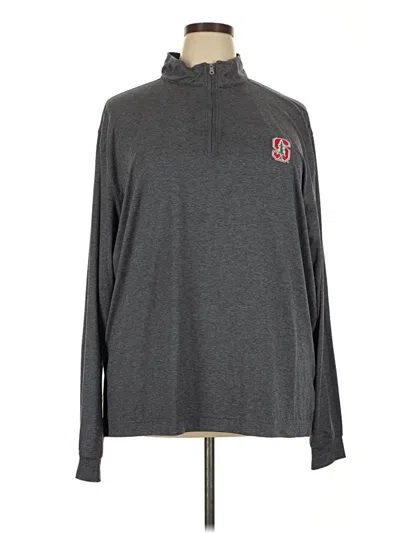 Pre-owned Assorted Brands Fleece Jacket In Gray