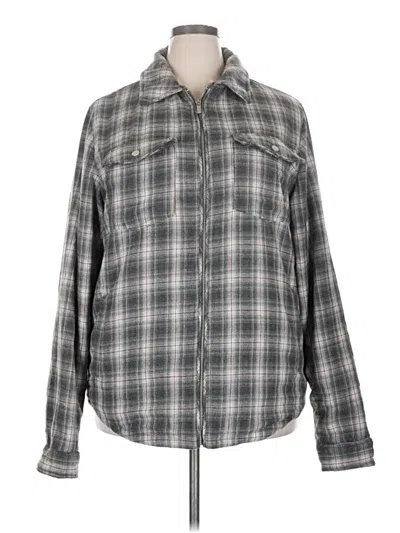 Pre-owned Assorted Brands Fleece Jacket In Gray