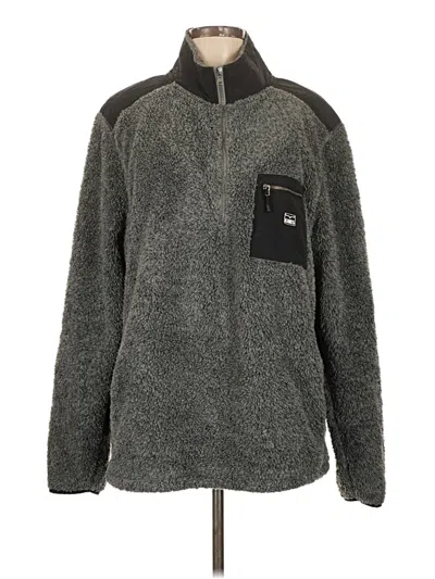Pre-owned Assorted Brands Fleece Jacket In Gray