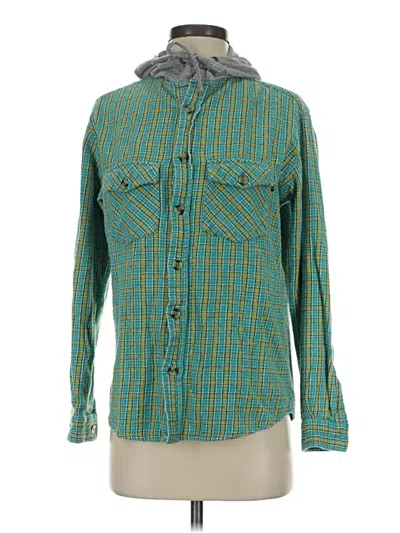 Pre-owned Assorted Brands Fleece Jacket In Green