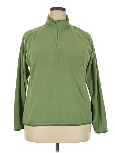 Pre-owned Assorted Brands Fleece Jacket In Green