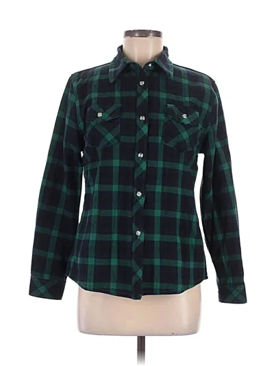 Pre-owned Assorted Brands Fleece Jacket In Green