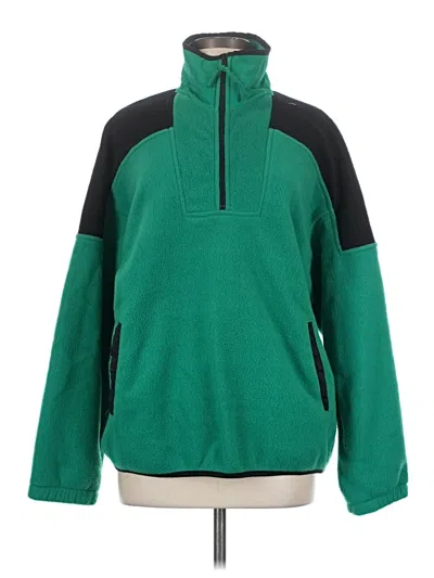 Pre-owned Assorted Brands Fleece Jacket In Green