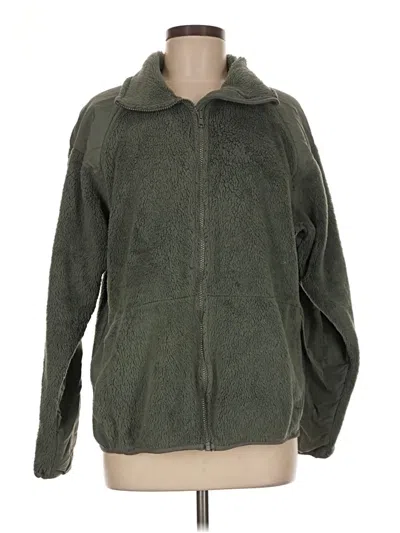 Pre-owned Assorted Brands Fleece Jacket In Green