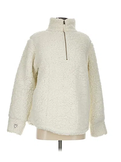 Pre-owned Assorted Brands Fleece Jacket In Ivory