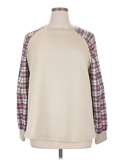 Pre-owned Assorted Brands Fleece Jacket In Ivory