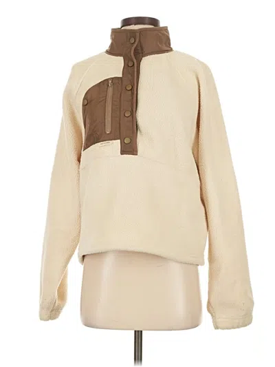 Pre-owned Assorted Brands Fleece Jacket In Ivory