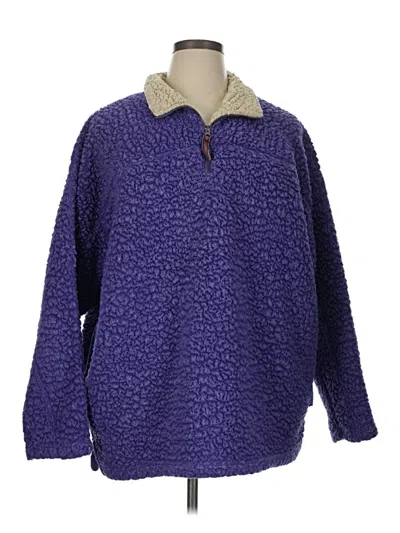 Pre-owned Assorted Brands Fleece Jacket In Purple