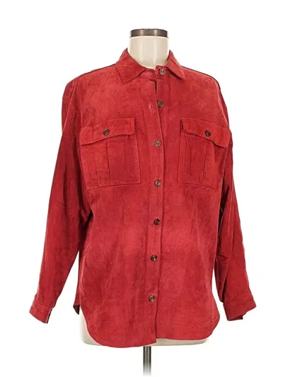 Pre-owned Assorted Brands Fleece Jacket In Red