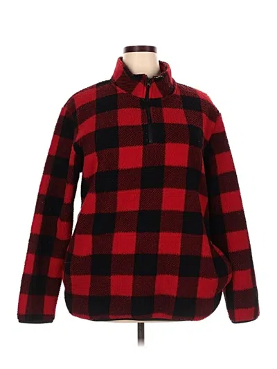 Pre-owned Assorted Brands Fleece Jacket In Red
