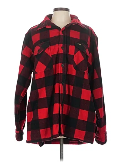 Pre-owned Assorted Brands Fleece Jacket In Red