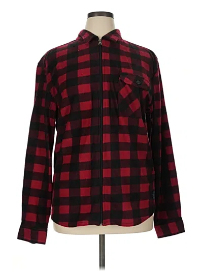 Pre-owned Assorted Brands Fleece Jacket In Red