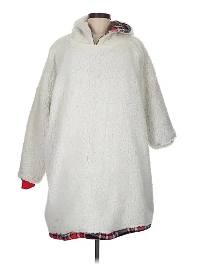 Pre-owned Assorted Brands Fleece Jacket In White