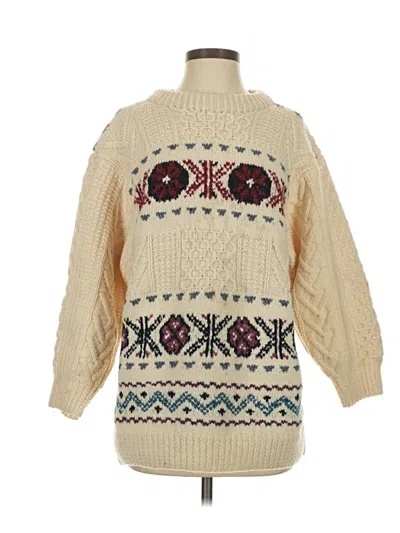 Pre-owned Assorted Brands Fleece Jacket In White