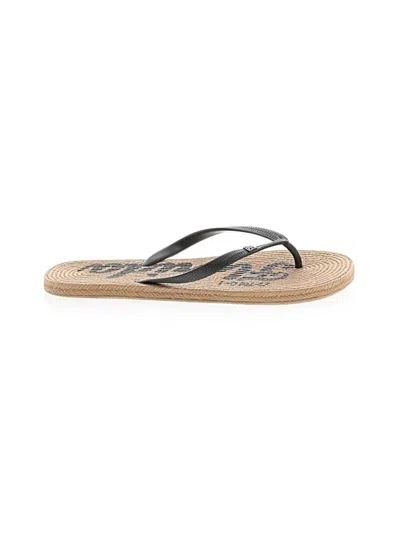 Pre-owned Assorted Brands Flip Flops In Black